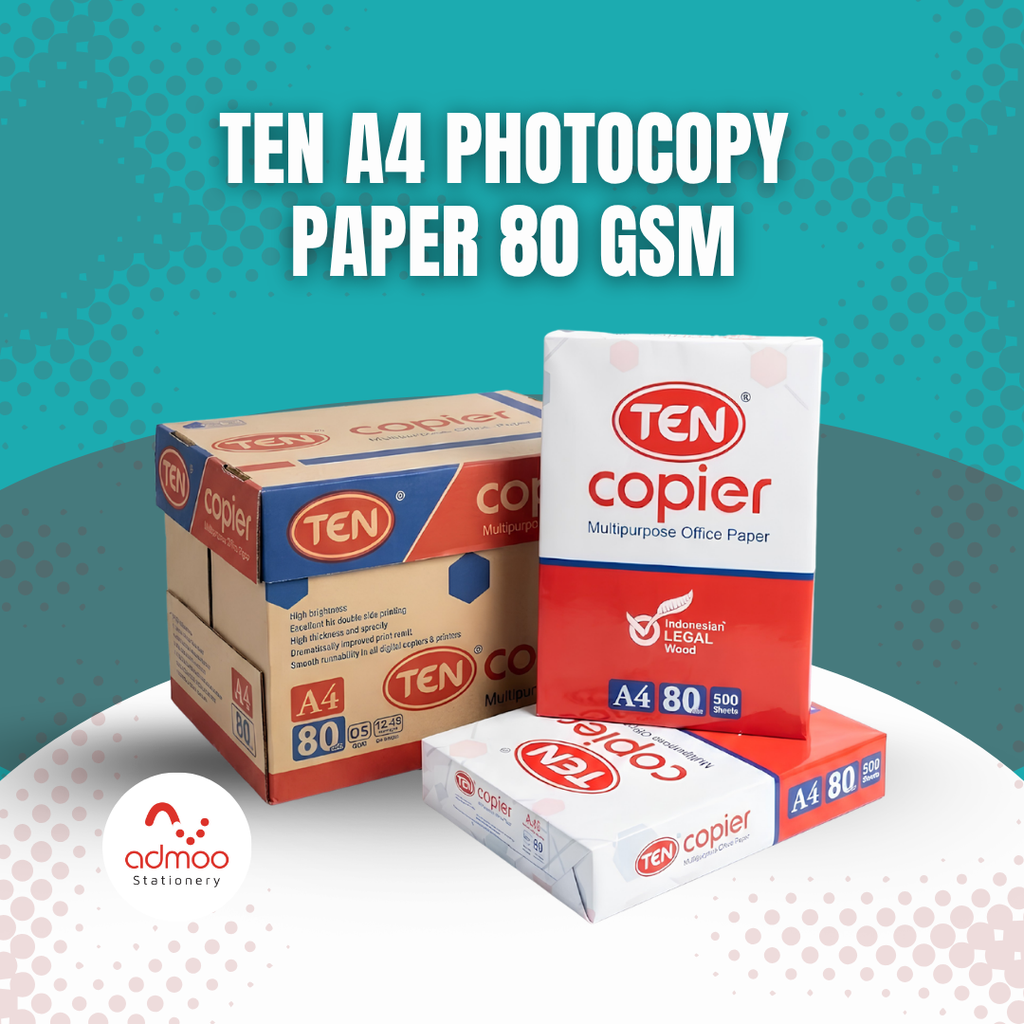 A4 80GSM Branded White (Ten)