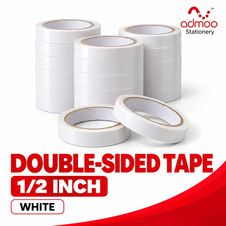 [DST-050-WHT] Double-Sided Adhesive Tape – 1/2 Inch